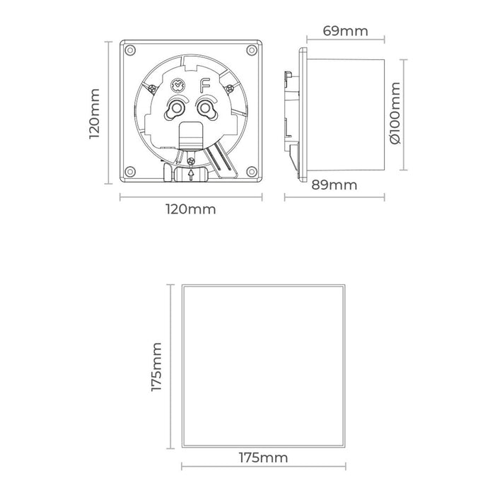 Bath extractor EDM 08413 11 W Ø 10 cm