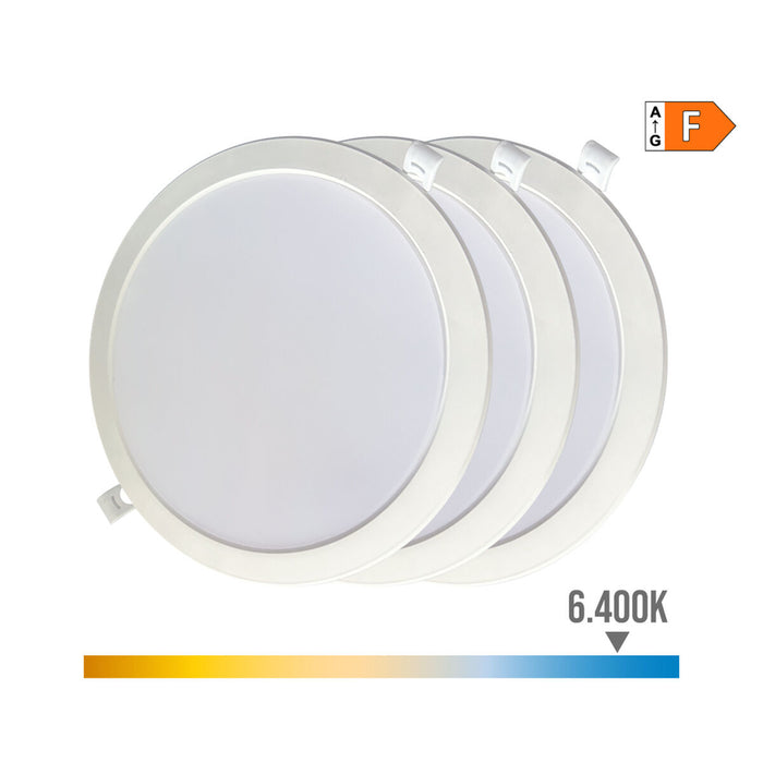 LED Downlight EDM 31567 F 18 W 1820 Lm 3 Units (6400 K)