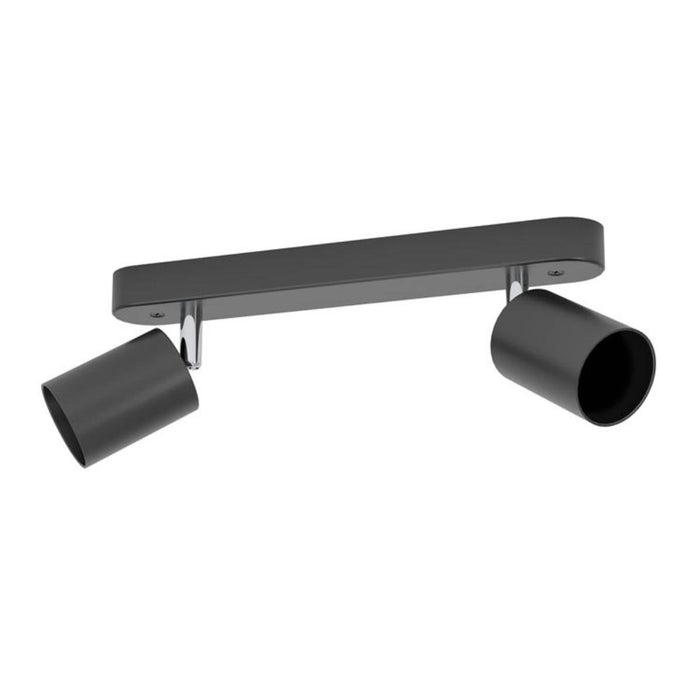 SPOT 2XGU10 BLACK/CHROME RECISO-E EGLO
