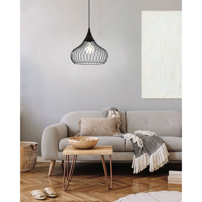 PENDANT E27 BLACK EGLO STAVERTON