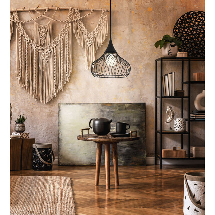 PENDANT E27 BLACK EGLO STAVERTON