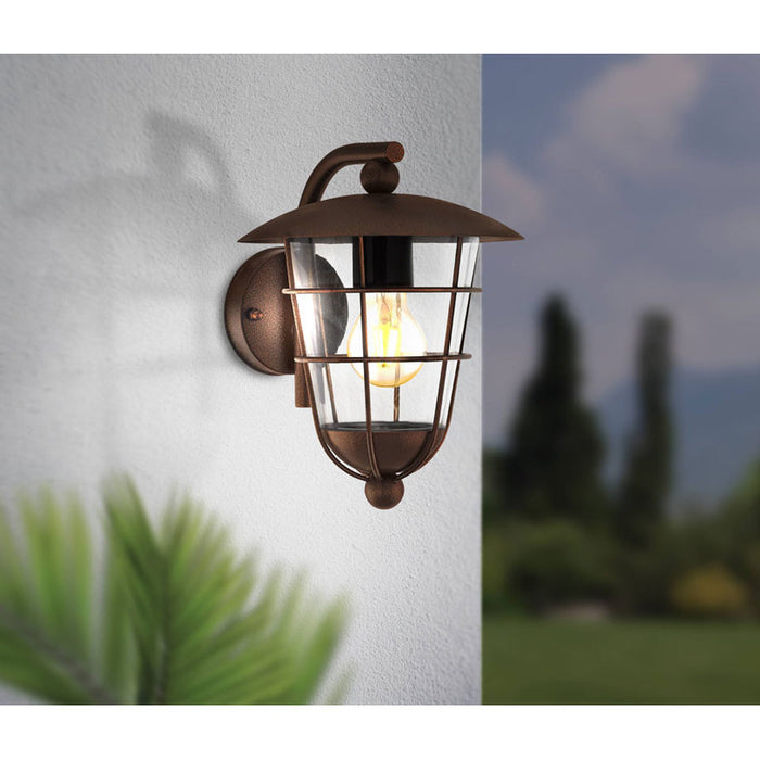 GARDEN LANTERN E27 BROWN EGLO PULFERO