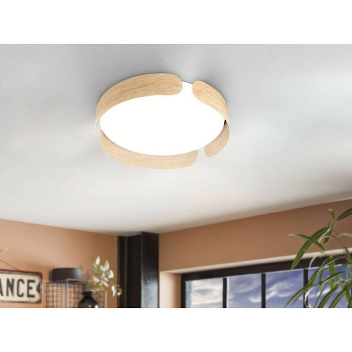 LED CEILING LAMP 24W 3000K 35CM OAK EGLO VALCASOTTO