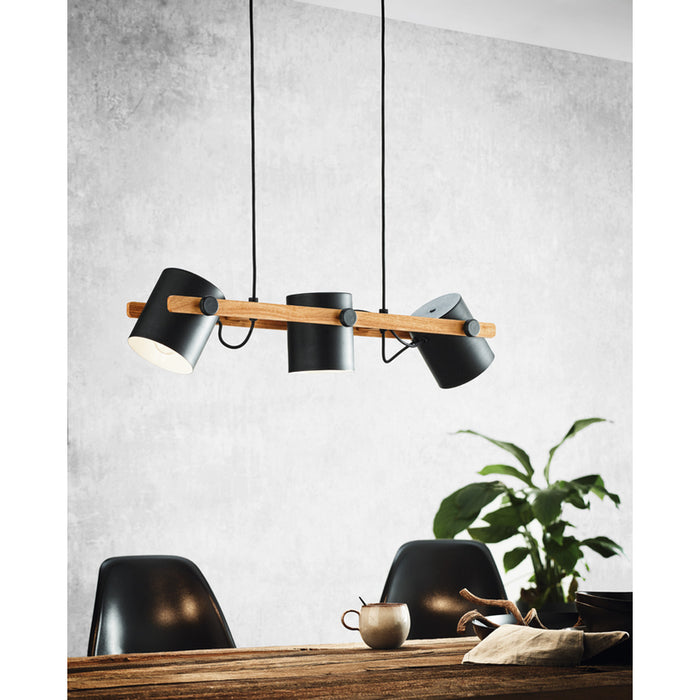PENDANT 3XE27 BLACK EGLO HORNWOOD