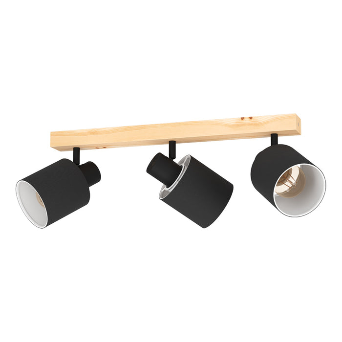 SPOT 3XE27 BLACK EGLO BATALLAS