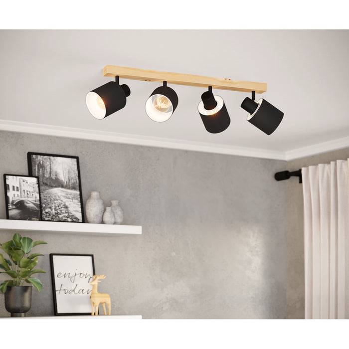 SPOTLIGHT 4XE27 BLACK EGLO BATALLAS