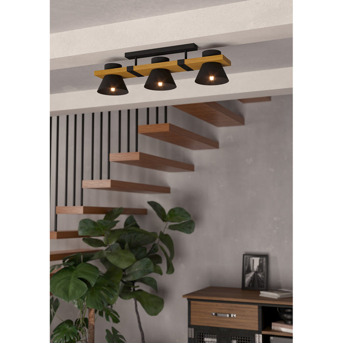 CHANDELIER 3XE27 BLACK EGLO MACCLES