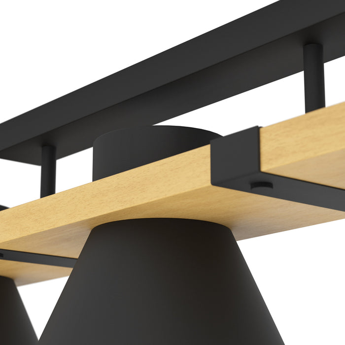 CHANDELIER 3XE27 BLACK EGLO MACCLES
