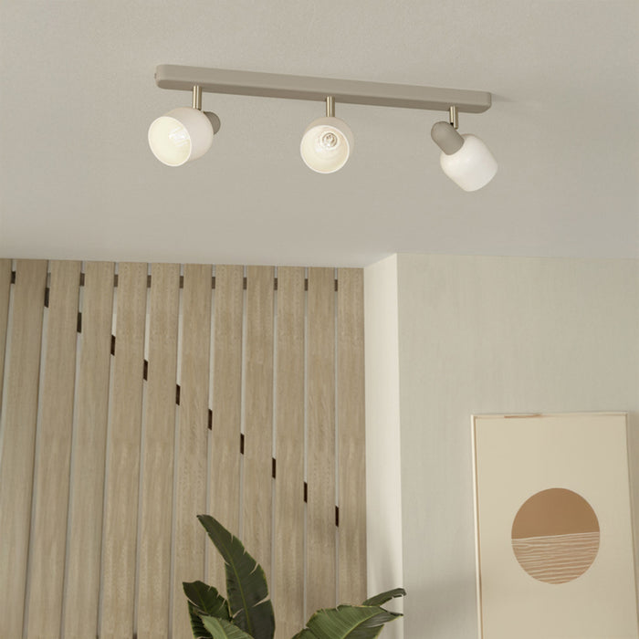 SPOT 3XE14 WHITE/SAND EGLO CORATO