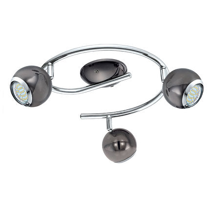 SPOT G-FORM 3XGU10 3W BLACK/XROM EGLO BIMEDA