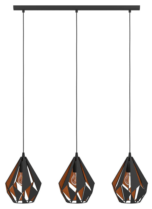 PENDANT 3XE27 BLACK EGLO CARLTON 1