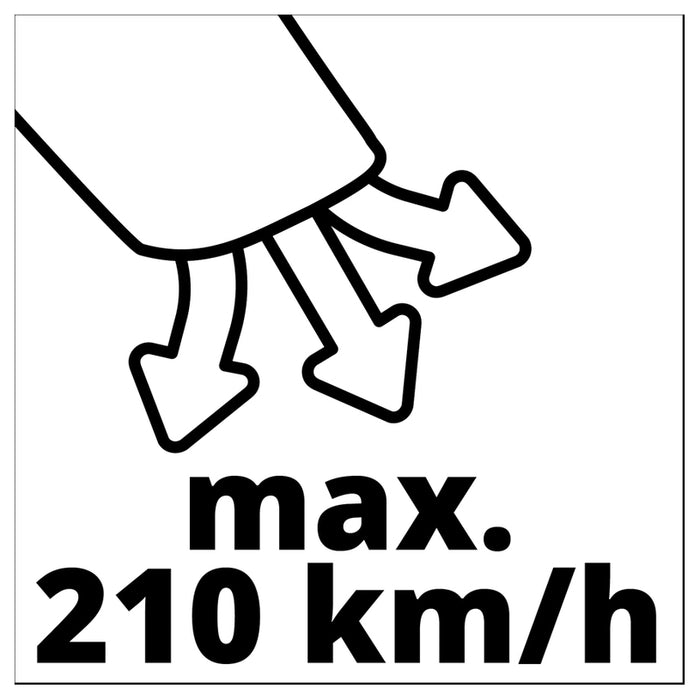 BATTERY Broom EINHELL GC-CL 18 Li 18 V, MAXIMUM BLOWING SPEED 210 km/h