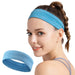 Elastic fabric headband for running fitness blue - Sport products<<<HurtelXML