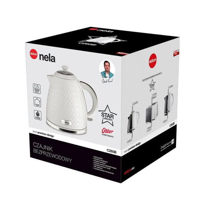 ELDOM C265B NELA electric kettle 1.7 L 2000 W White - Electric kettlesAGD-CZE<<<Home Appliance - ProductsAGD<<<ActionPL