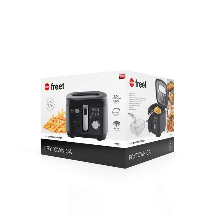ELDOM Fryer FREET 2.5 L 400 g of fries temperature regulator removable oil tank black - FryersAGD-FRY<<<Home Appliance