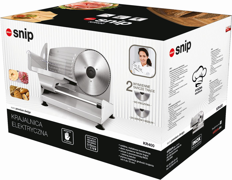 ELDOM KR400 slicer Electric 150 W Stainless steel Metal