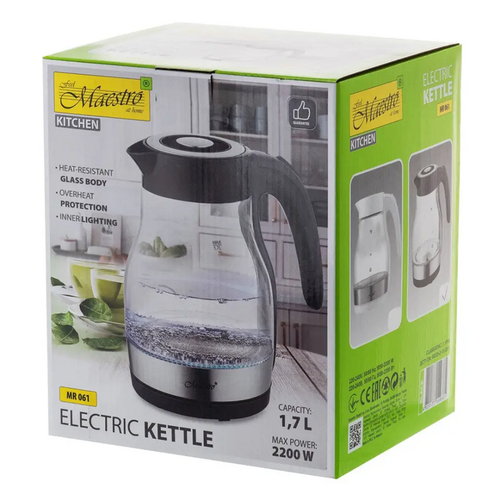 ELECTRIC KETTLE MAESTRO MR-061 BLACK - Electric kettlesAGD-CZE<<<Home Appliance - ProductsAGD<<<ActionPL