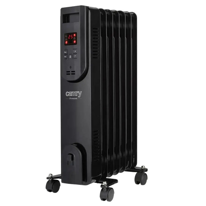 Electric oil heater with remote control CAMRY CR 7812 7 ribs 1500 W black - Oil radiatorsAGD-GRO<<<Home Appliance