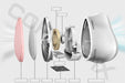 Electric Silicone mask with fan CM2 for easy breathing reusable with 6 replaceable filters - Medicine Masks against air