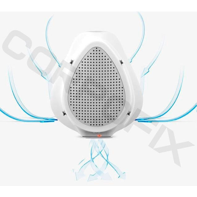 Electric Silicone mask with fan CM2 for easy breathing reusable with 6 replaceable filters - Medicine Masks against air