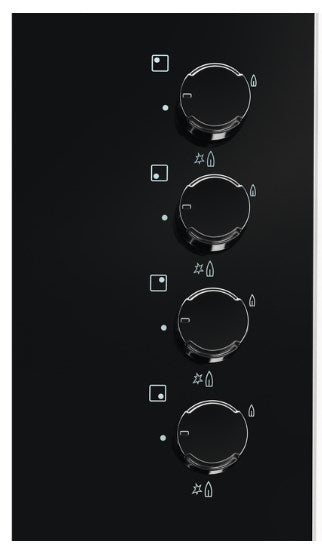 Electrolux EGG6407K Black Built-in 59 cm Gas 4 zone(s)