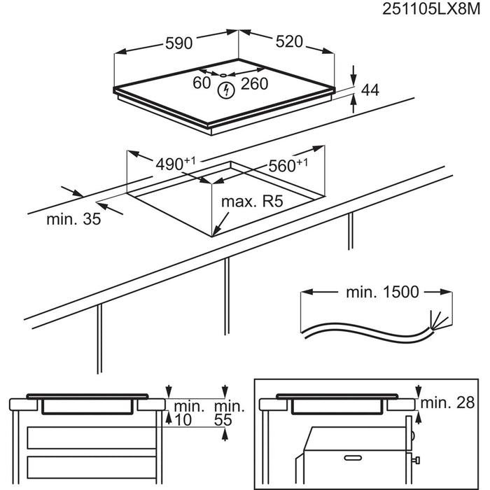 Built-in hob ELECTROLUX SenseBoil 700 EIS62453