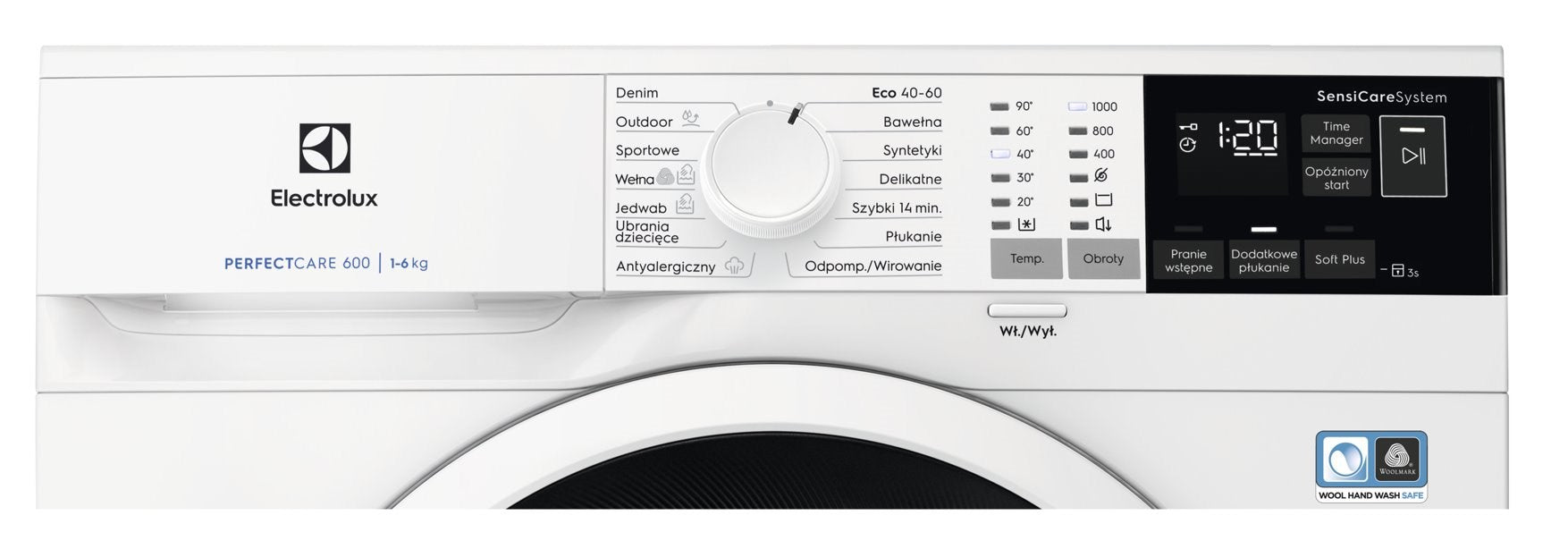 Electrolux PerfectCare 600 EW6SN406WP washing machine Front-load 6 kg 1000 RPM White