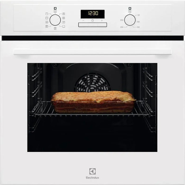 Built-in oven Electrolux EOF3H40BW, 65, Push buttons, A, Water cleaning