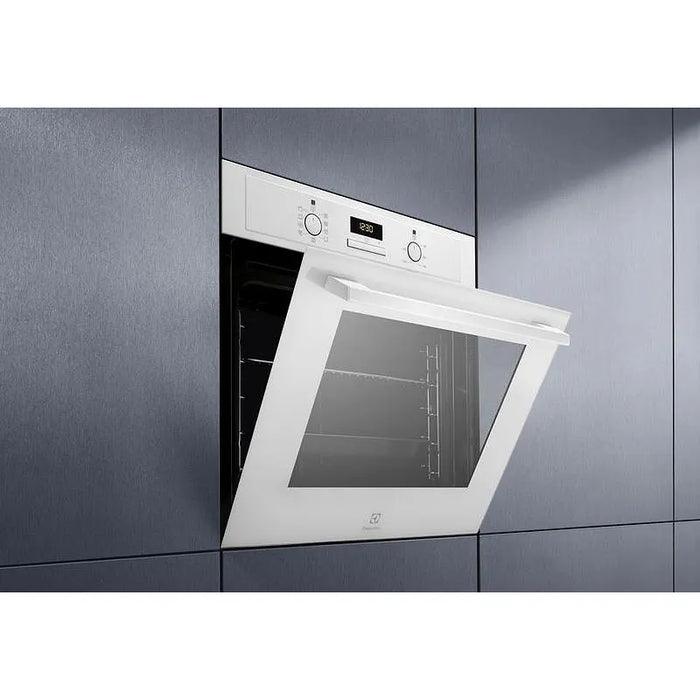 Built-in oven Electrolux EOF3H40BW, 65, Push buttons, A, Water cleaning