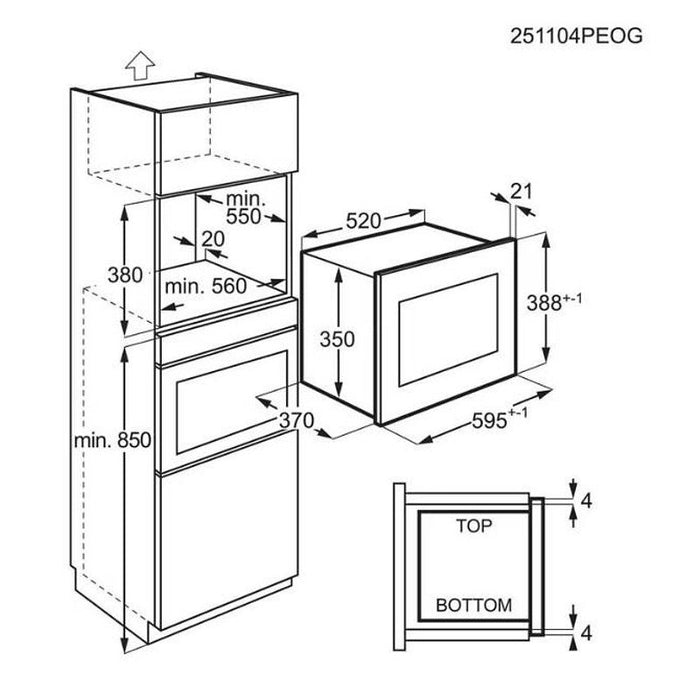 Built-in microwave ELECTROLUX LMS4253TBK, 23 l, grill, 900 W