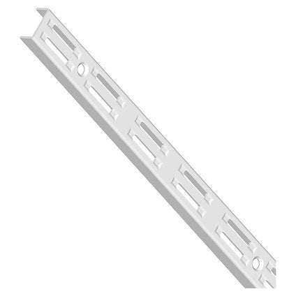 WALL RAIL 2 ROW OPEN WHITE ELEMENT SYSTEM