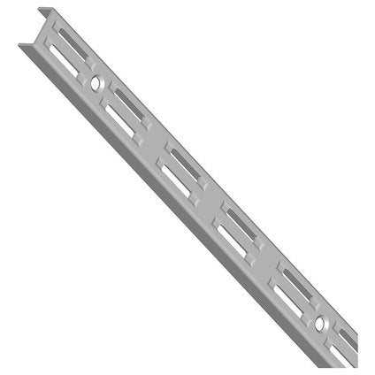 WALL RAIL 2 ROW OPEN SILVER ELEMENT SYSTEM