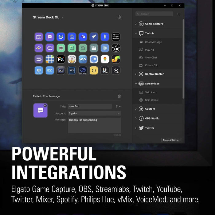Elgato Stream Deck Controller, 32 LCD Buttons, Black