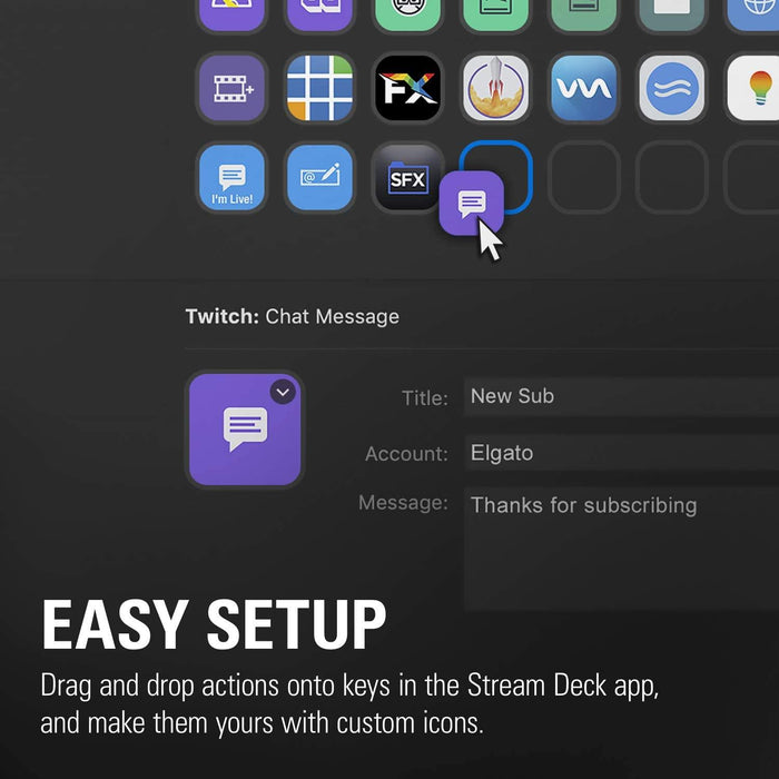Elgato Stream Deck Controller, 32 LCD Buttons, Black