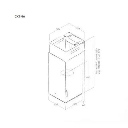 ELICA Haiku BL 32 hood - Стандартни абсорбатори<<<Абсорбатори<<<Едра бяла техника<<<TechnoMix