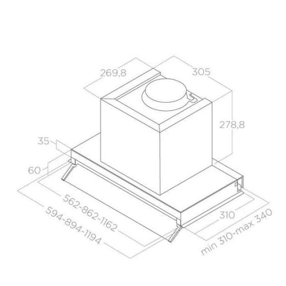 Built-in hood ELICA BOXIN LX/IX/A/60