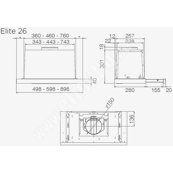 Built-in absorber Elica ELITE26 IX 60