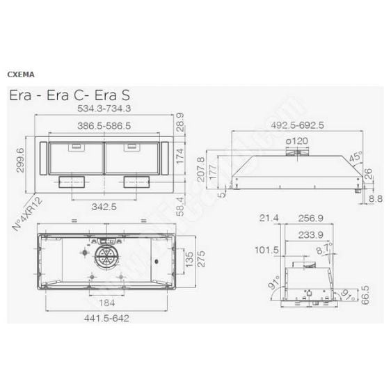 Built-in hood ELICA Era BL/A/52