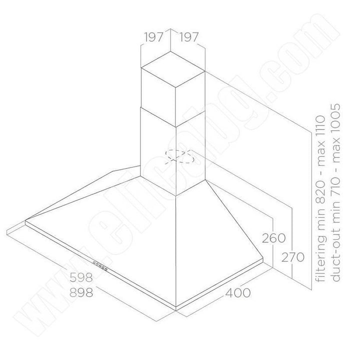Built-in Elica TAMAYA RAIL AN 90 absorber