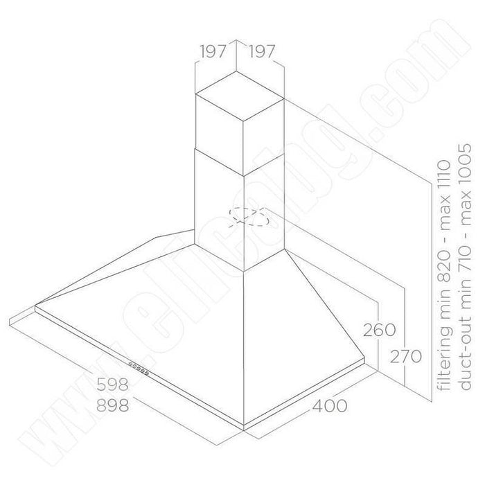 Built-in Elica TAMAYA RAIL AN 90 absorber