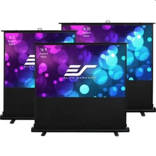 Elite Screen F84XWH2 84’’ (16:9),Kestrel Tab-Tension Floor-up CLR 186 x 105 cm MaxWhite Black - Portable