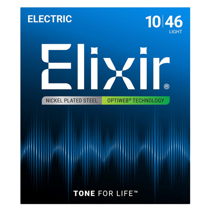 Elixir 19052 Optiweb Light - electric guitar strings (10–46)