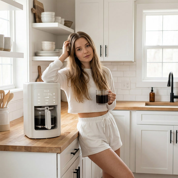 ELLE 1.8L white filter coffee maker