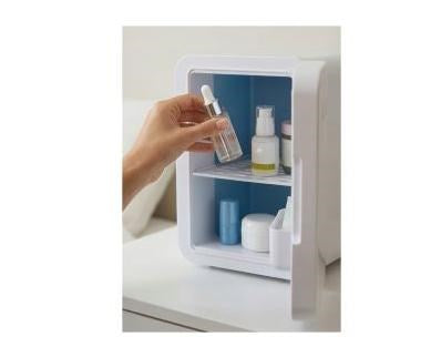 Mini fridge with LED make-up mirror ELLE 4L white