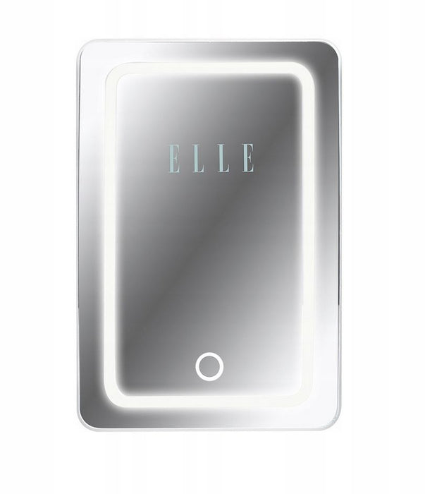 ELLE 6L white mini fridge with LED make-up mirror