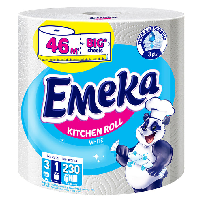 KITCHEN PAPER 3 LAYERS JUMBO WHITE 1 PCS EMEKA