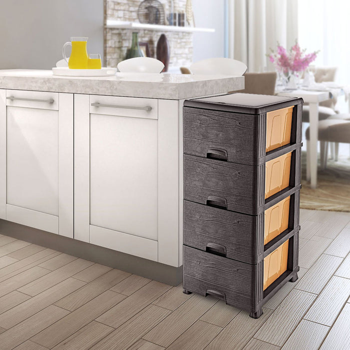 PLASTIC CABINET 4 LEVELS 37.5 X 43 X 89.5 CM EMIR