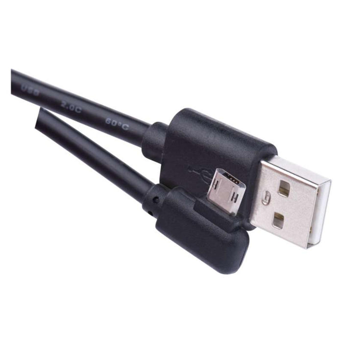 MICRO USB CABLE 2.0/90°, 1 M, BLACK