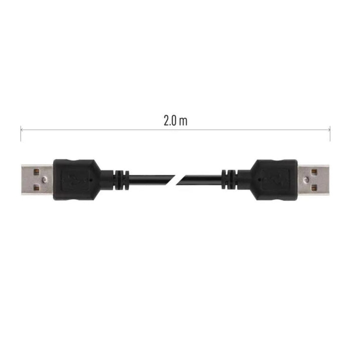 USB CABLE 2.0 USB A MALE 2M BLACK EMOS