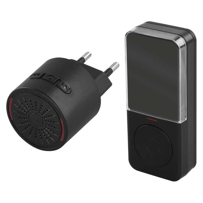 WIRELESS DOORBELL 220V BLACK COMPACT EMOS